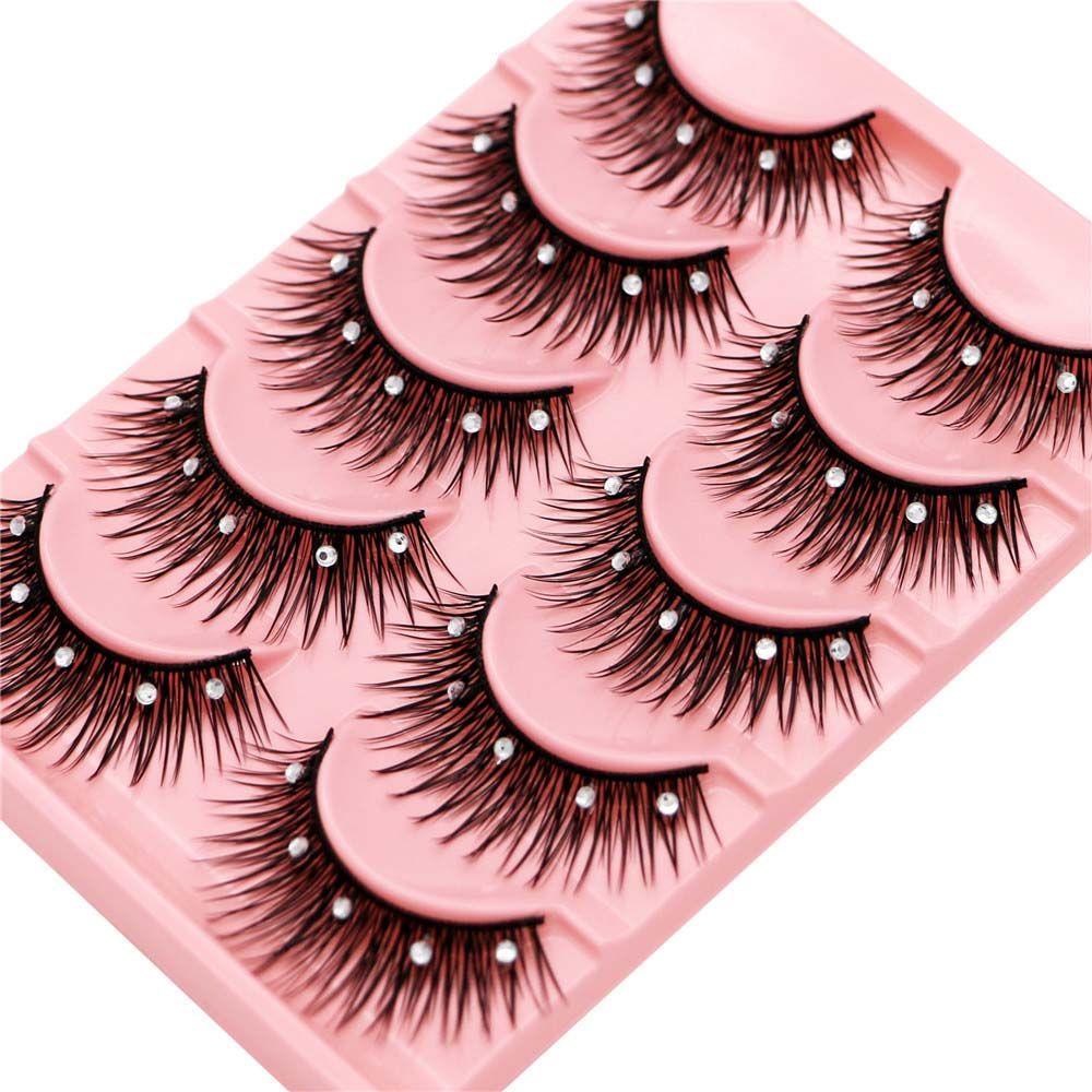 Cross Lash Lash Extension Rhinestone False Eyelashes Sequins False Eyelashes Big Eyes Eyelashes