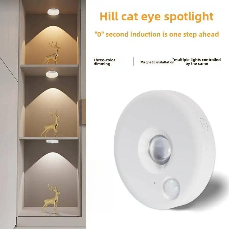 Luce Notturna LED 3 Colori Ricaricabile Type-C Telecomando Wireless Lampada Sottopensile per Cucina Armadio Camera da Letto