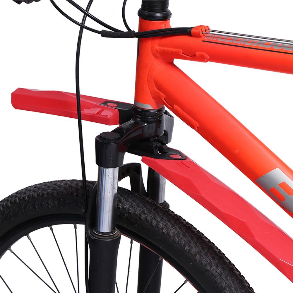 Mountain Bike s Set Cycling Front and Rear Mud Guards with LED Taillight (red)