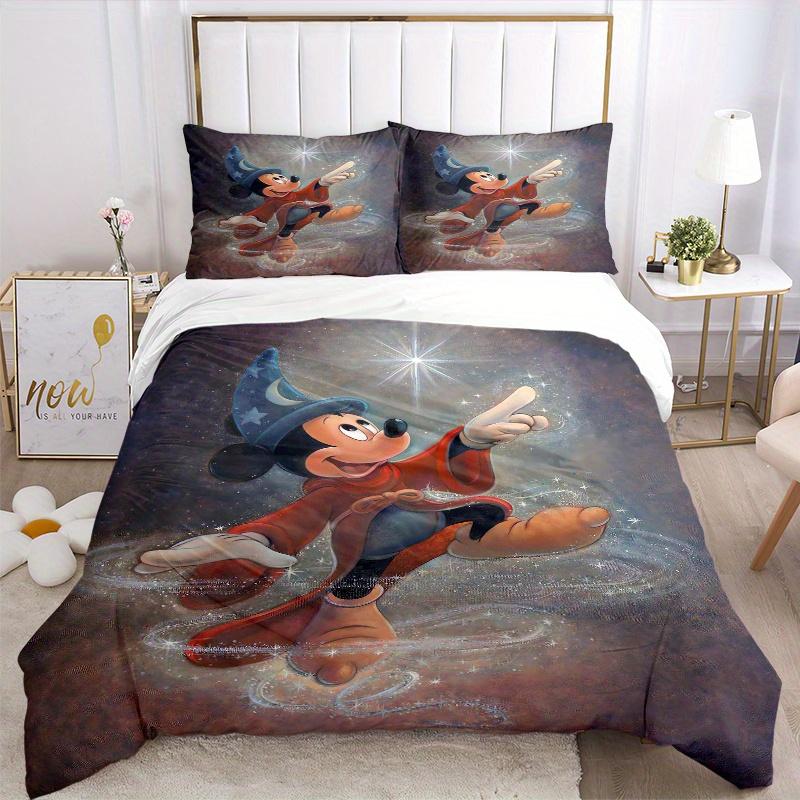 3pcs Fantasy Mickey Printed Bedding Set, Soft and Comfortable Quilt Cover for Bedroom, Guest Room (1 Duvet Cover + 2 Pillowcases, Pillow Core Not