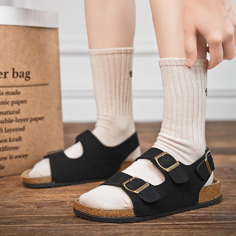 Fashion Brand Casual Mens Double Buckle Sandals Wading Aqua Shoes Outdoor Beach Summer Footwear Non-slip Hiking Trekking Shoes Sandals