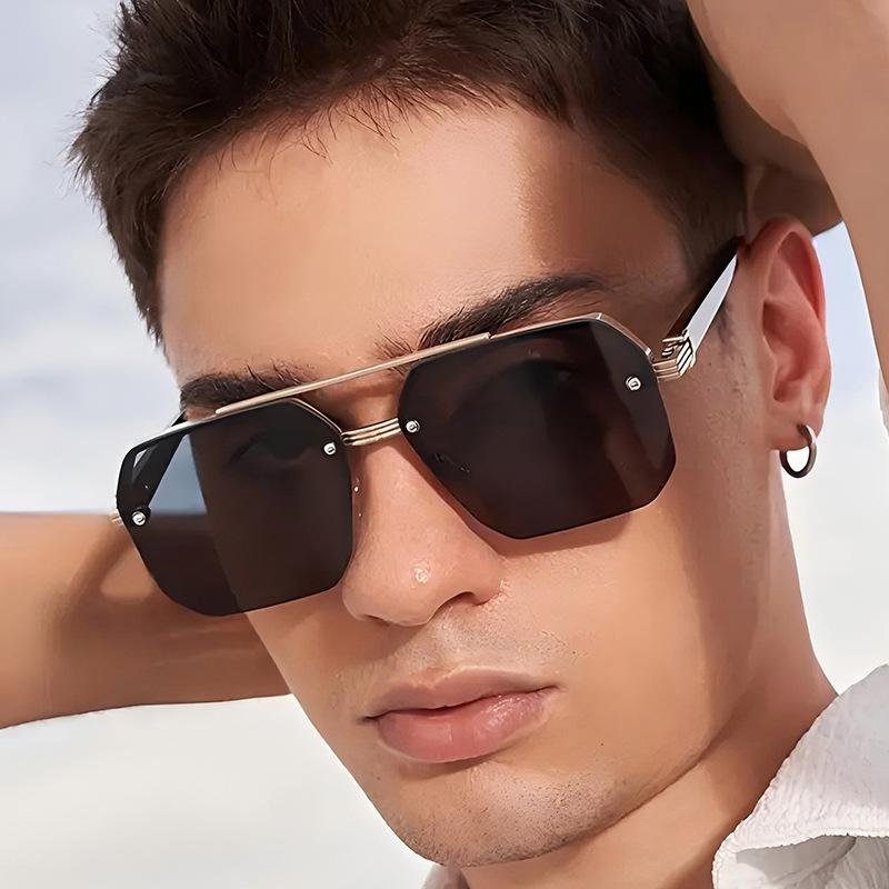 Women's Sunglasses, Double-beam Square Men's and Women's Outdoor Sunglasses.