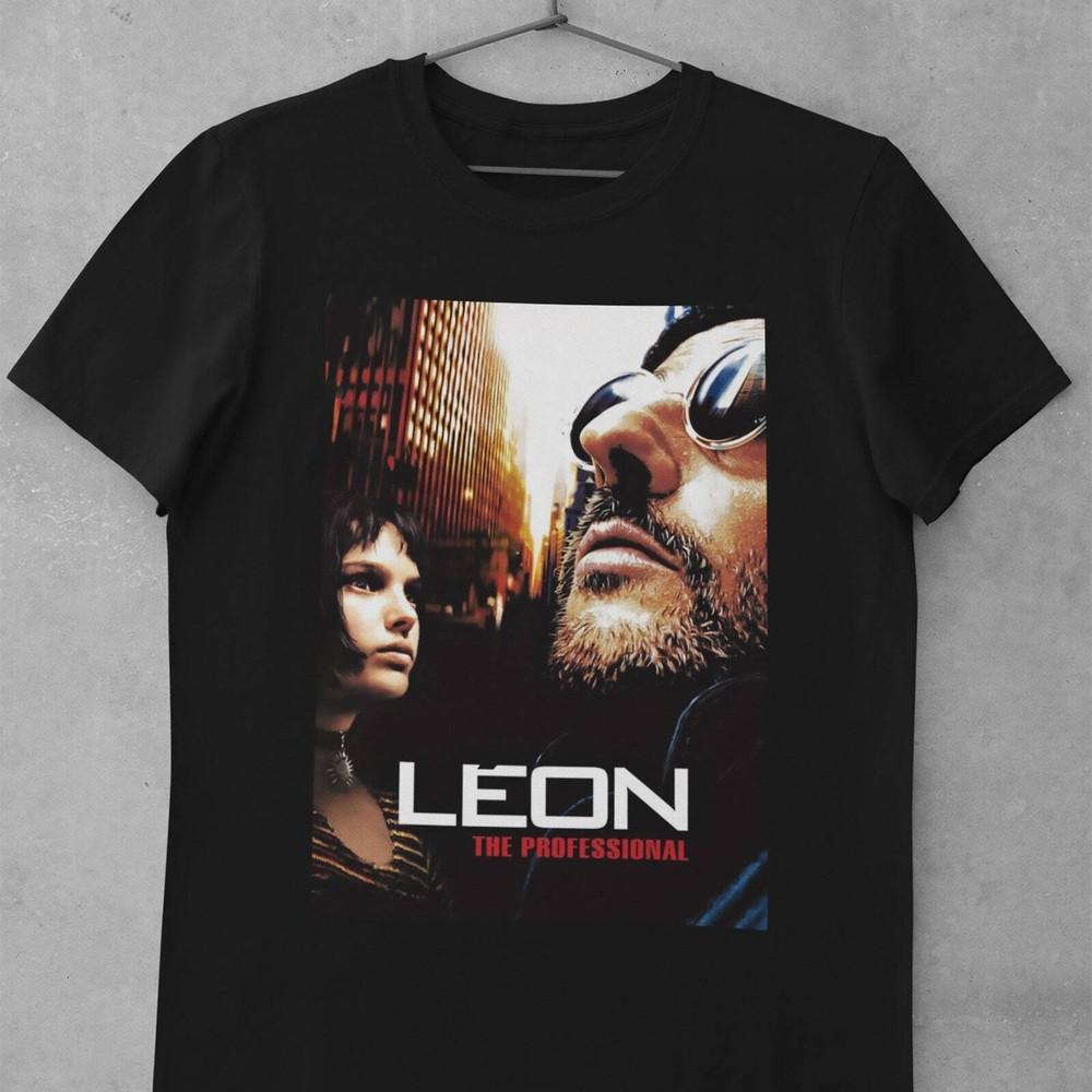 Vintage Retro Leon the Professional Shirt Natalie Portman Shirt Jean Reno movie Unisex T-Shirt XXXXL