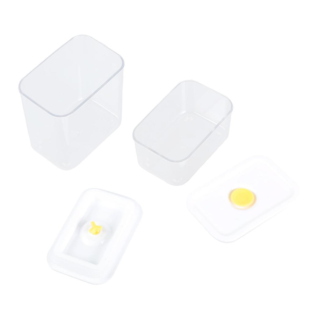 6 Piece Clear Airtight Food Container with Sealed Lid Set Kitchen Organizers Bins For Dry Good Spices Candy Storage