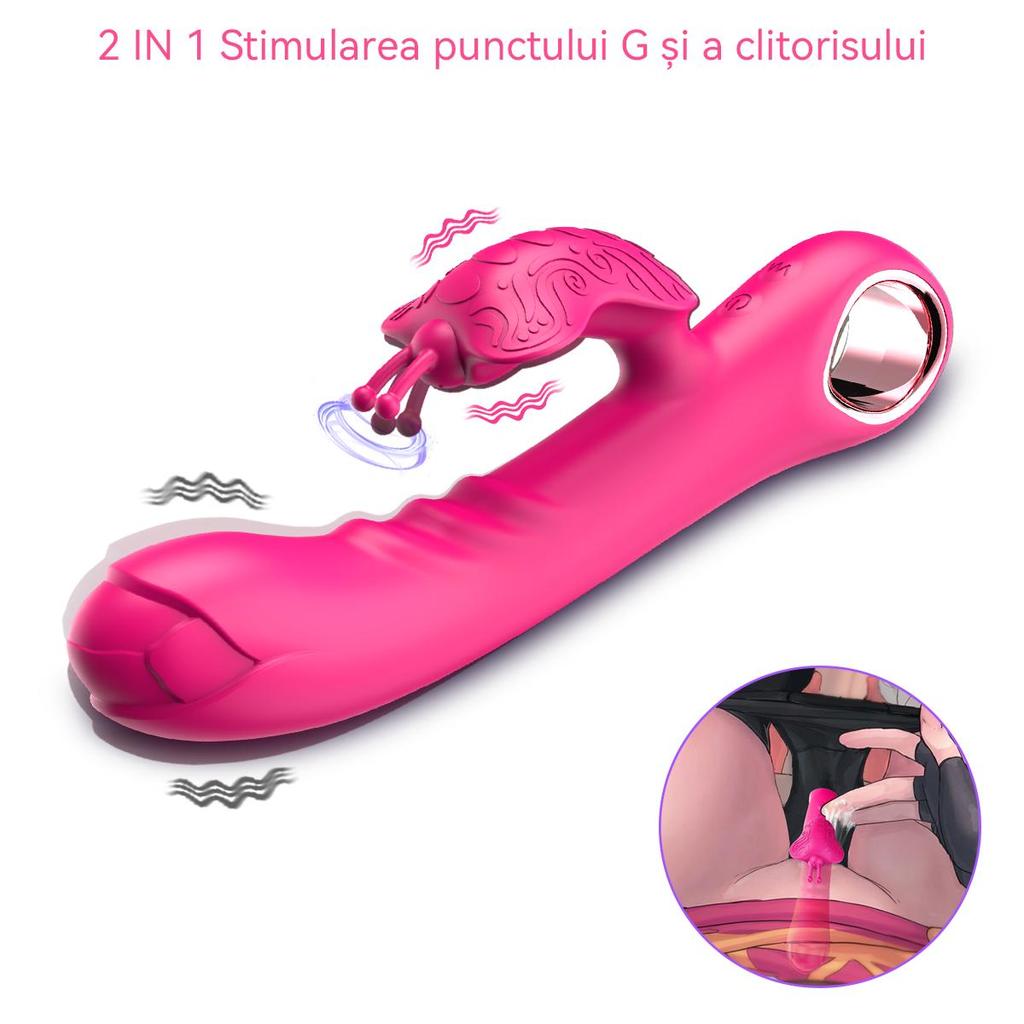 Schmetterlingsvibrator, Dildo, Rosenvibratoren, Doppelmotoren, vibrierender G-Punkt-Stimulator für Frauen, Klitoris, Vagina, Masturbation, Sexspielzeug