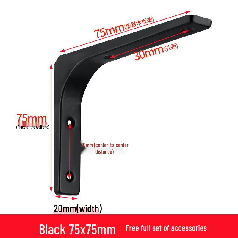 Stainless Steel Right Angle Wall-Mounted Shelf Bracket