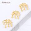 5/10Pcs 18K Gold Plated Flower Center Bead Caps,Brass Spacer Bead Ends For Earring,Bracelet & Necklace Jewelry Making Findings