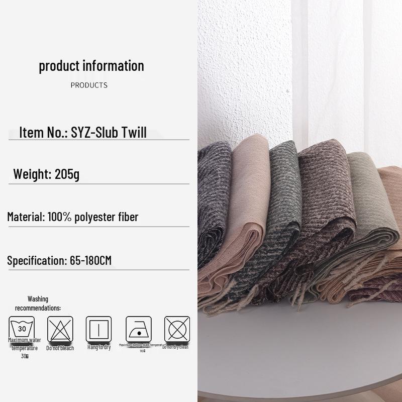 Elegant High-End Twill Scarf: Faux Cashmere Tassel Shawl for Women - Autumn/Winter Fashion Trend