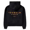 YOUNGLA Men's Oversized Pullover Hoodie Double-Layer Printed Fitness Jacket