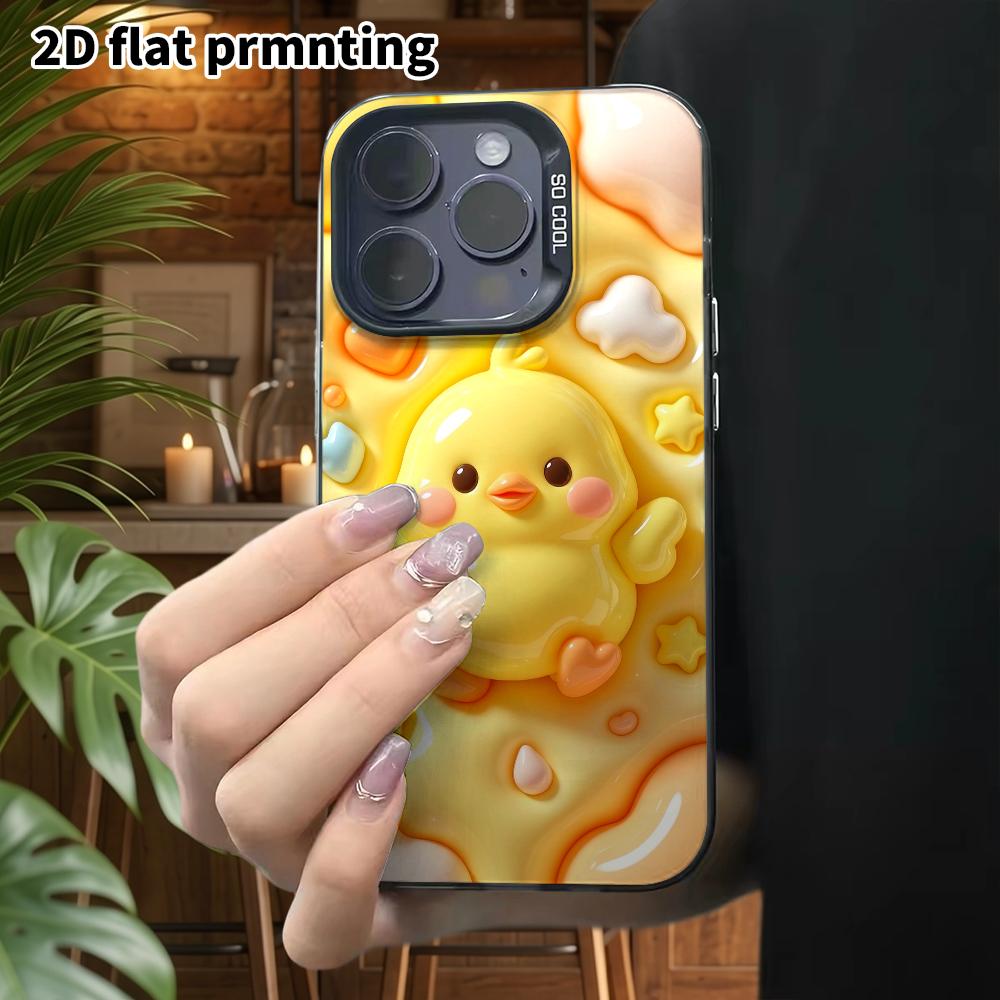 Handyhülle: 2D-Flachdesign, geeignet für iPhone 18 17 16 15 14 13 Pro Schutzhülle, kleines gelbes Küken, perfektes Weihnachts- und Halloween-Urlaubs-Gi