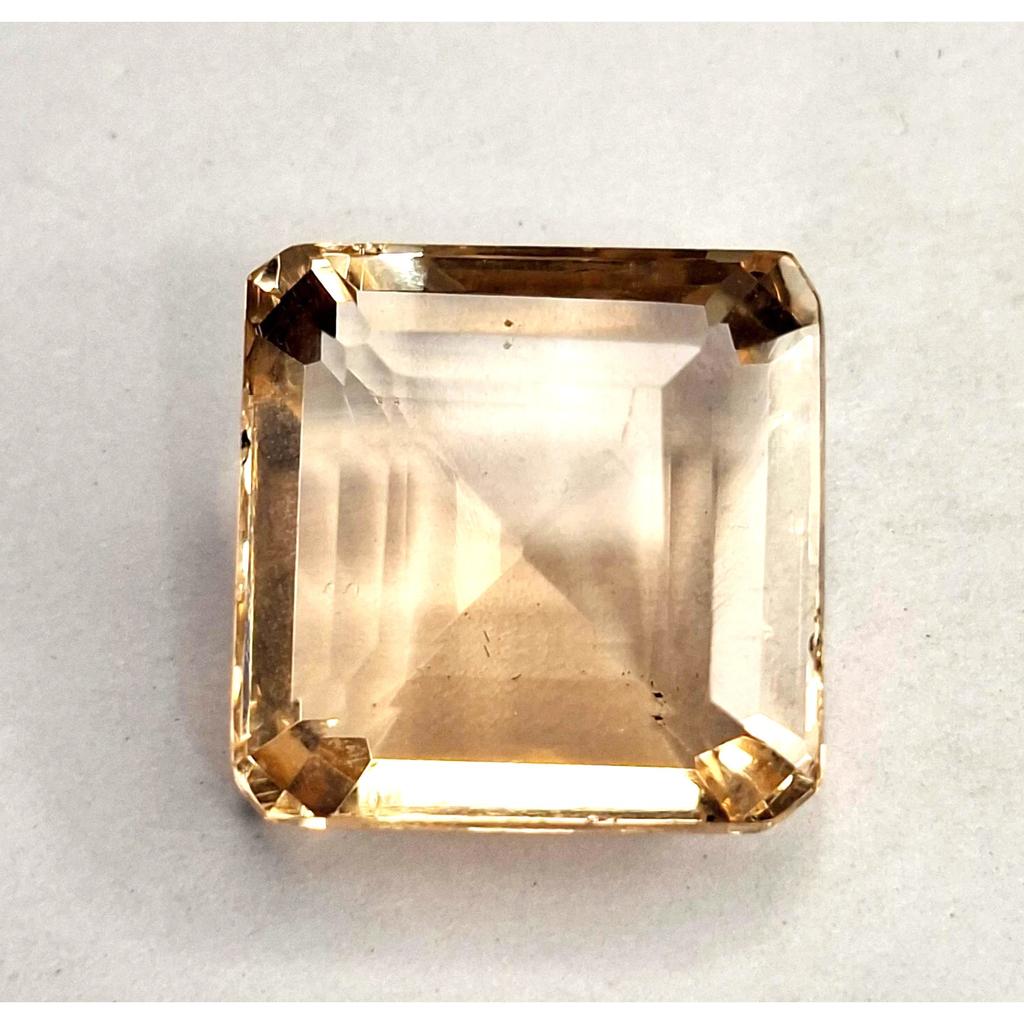 Light Brown Morganite Natural 15-17 Ct Square Cut Fabulous Certified Gemstone