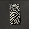 Clear Square Back Tube Case Protection For iPhone 15 Plus 11 12 16 ProMax 14 Pro Max 13 Anti-Oxygen,Zebra Pattern Casing