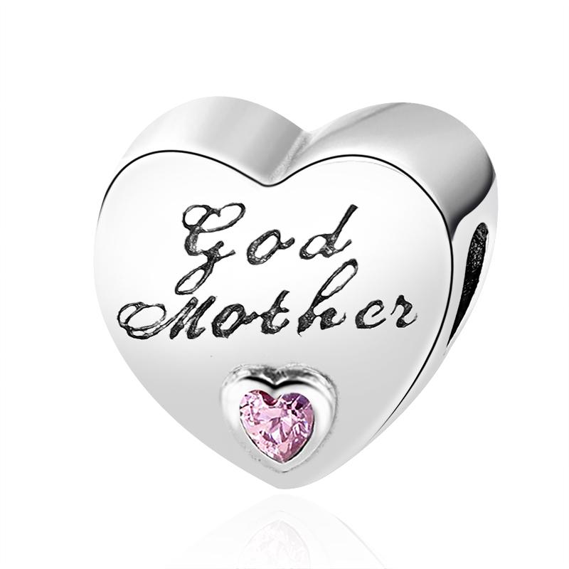 New Copper Charms Heart Love You Forever Mum Auntie Beads Fit Original Bracelet Diy Gift Women