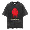 T-shirt Radiohead Rock Band Vintage Lavé Surdimensionné Streetwear Hommes Femmes Été Coton Manches Courtes Graphique Y2k Rétro T-shirt