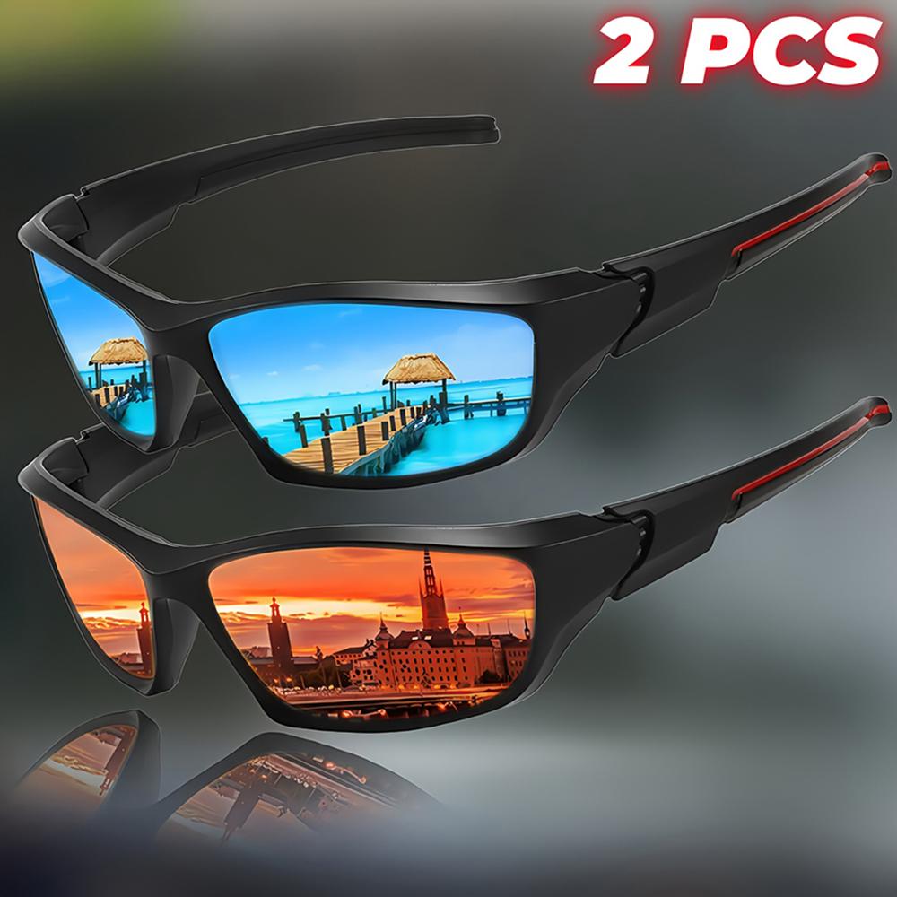 1-3PCS Polarized Black Glasses Night Vision Anti-Glare Goggles for Men Women UV400 Sunglasses for Driving Fishing Daytime