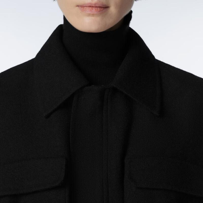 JNBY 2023 Winter Lapel Sleeveless Wool Coat