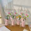 New Year's Day Gift Knitted Puff Flower Mother's Teacher's Day Knitted Handheld Bouquet Party Handmade Gift Friends Relatives