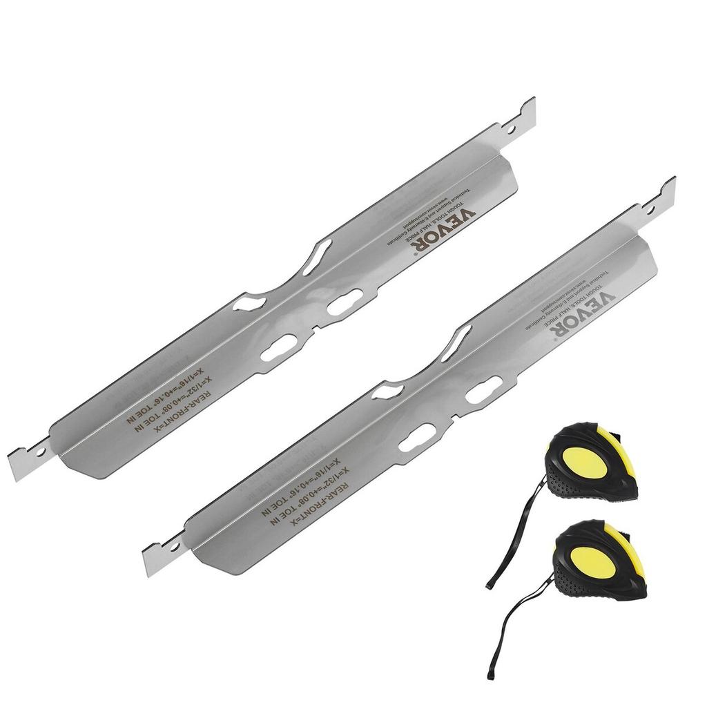 Wheel Alignment Tool, 2-Pack Toe Alignment Toe Plates, Stainless Steel Wheel Alignment Tool Plate, Toe Angle Accurate Measurement, Includes 2