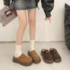 Retro thick-soled bag head half slippers women's outer wear new one-pedal lazy retro