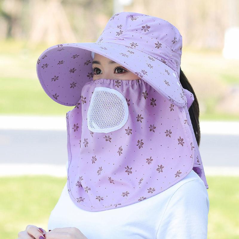 Summer Sun Protection Hat Outdoor Tea-picking Hat Sun Hat Large Brim Cycling Face Cover To Protect Against Ultraviolet Rays