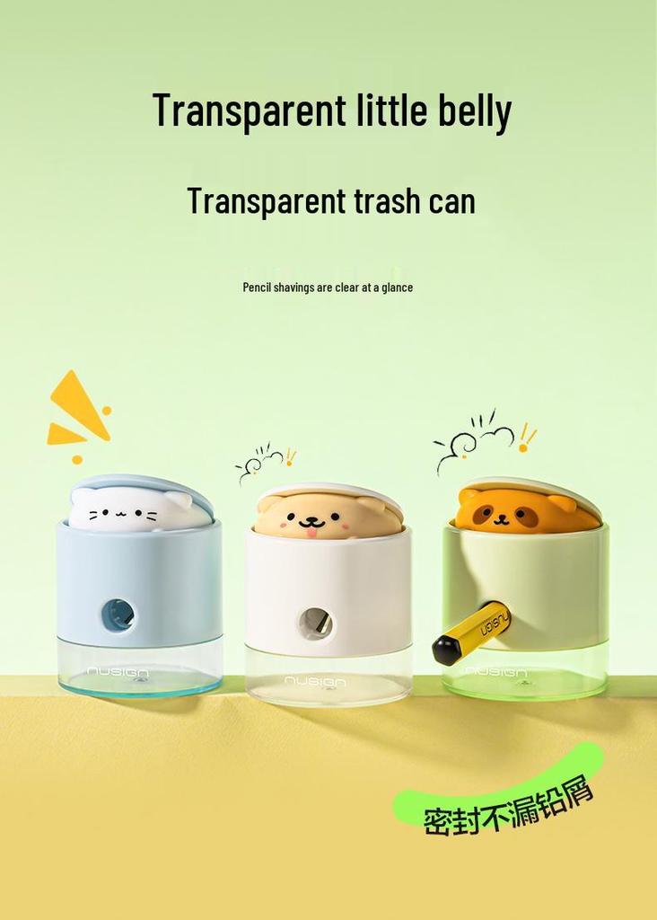 Dell Power Manual Pencil Sharpener: Portable, Large Caliber, Auto-Eject Function, Ideal for Primary School Sketch Pencils.