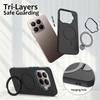 For Xiaomi 15T Pro Magnetic Case Rotating Ring Kickstand TPU + PC Back Cover
