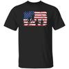 Volleyball US Flag Unisex T-shirt American Volleyball Player Tee Dark Heather
