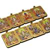 Gold-Painted Tibetan Thangka Pendant with Eight Guardian Deities in Zhakiram Mahakala Gau Design
