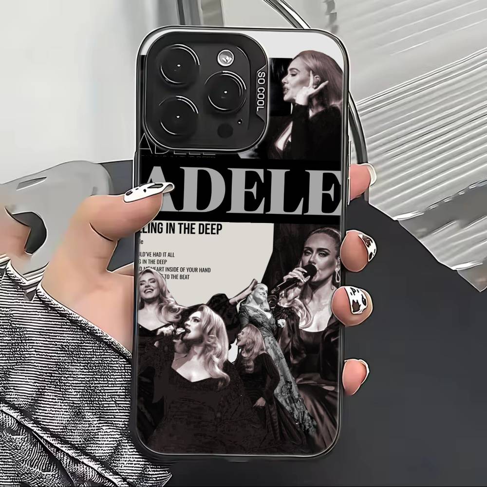 Singer A-Adele Phone Case For iPhone 17,16,15,14,13,12,11 Plus,Pro Max,XS,Colorful Silver Black Cover