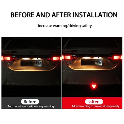 Car Led Brake Stop Strobe Long Service Life Easy Installation 2w 10x10x4.5cm Automobile Safety Flash Light Dual Mode Optional