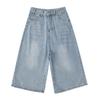 Shorts Denim For Highwaisted Wideleg Women Summer Baggy Midlength Jeans Pants Solid Casual Clothing Streetwear