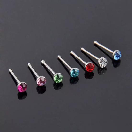 Rings Piercing Attractive Rhinestone Comfortable to Wear Shiny Body Jewelry Hypoallergenic Stainless Steel