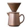 Kreatives Keramik Handaufguss Kaffeekannen-Set Ofengedreht Retro Kaffeefiltertasse Kaffeefilter Sharing-Kanne Heimdekoration