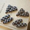Retro Vintage Style Plaid Fabric Hair Clip Women Autumn Winter Side Clip Broken Hair Bangs Hair Accessories Daily Wear Gifts