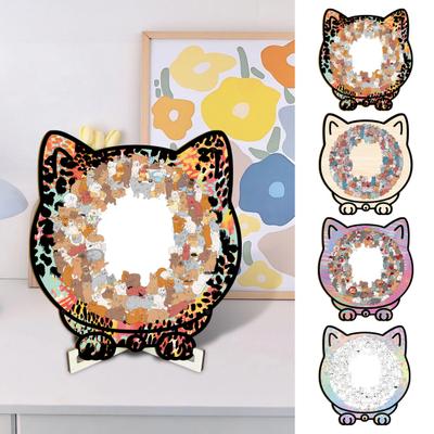 135Pcs/Set Cat Shaped Wooden Jigsaw Puzzle Focus Logic Training Wood Puzzle Game Educational Difficult Puzzle Toy Decoration Cat Lovers Gift