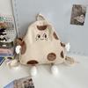 Schoolbag autumn and winter new ins cute cheese corduroy backpack female, Japanese chic soft sister backpack student backpack cute