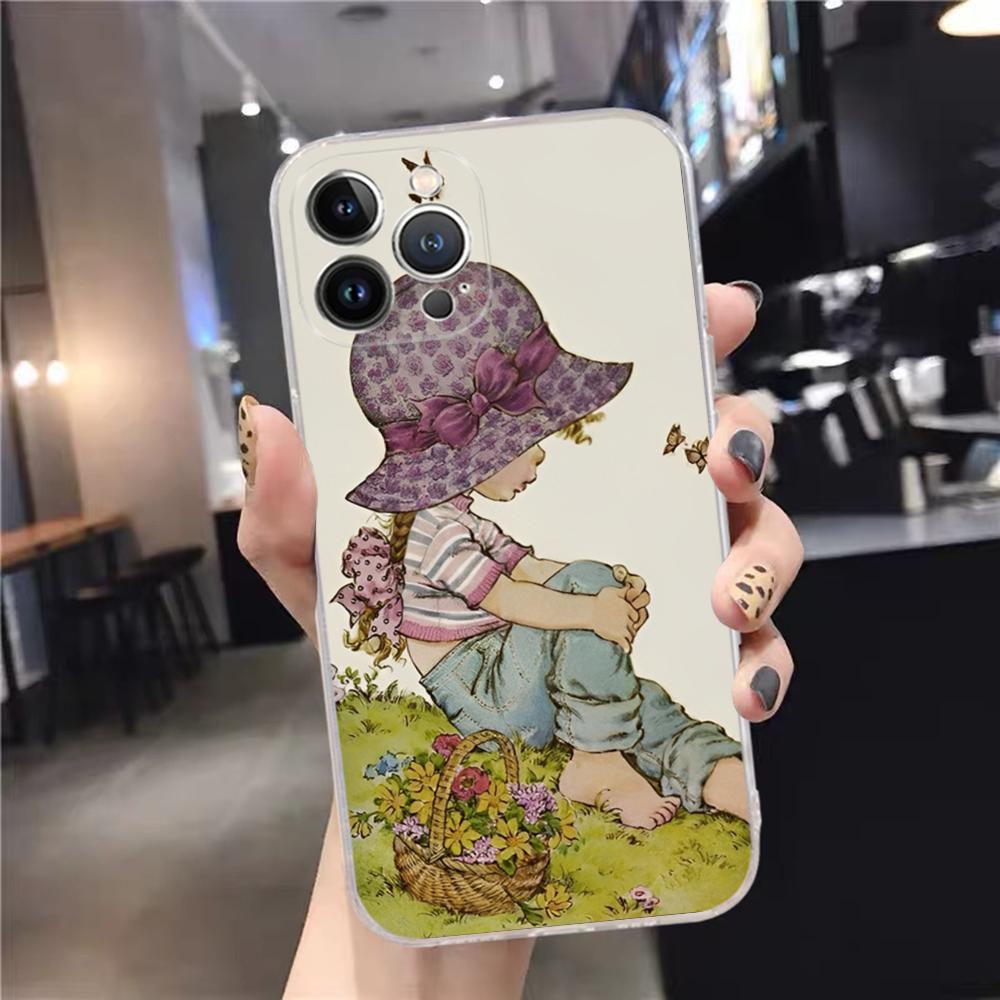 Sarah Kay Girls cute Phone Case For iPhone 15 14 11 12 13 Mini Pro XS Max Cover 6 7 8 Plus X XR SE 2020 Funda Shell