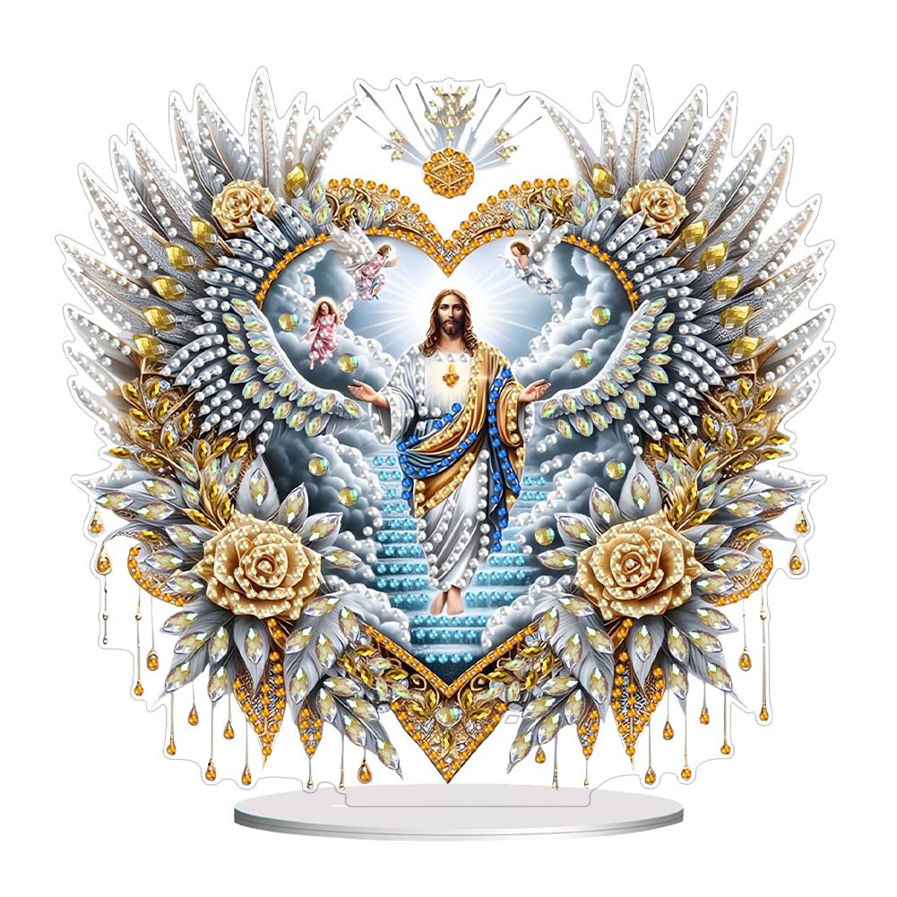 Christmas Snowman Diamond Painting Tabletop Ornaments Kit Acrylic Table Top Diamond Painting Ornament Kits Bedroom Table Decor