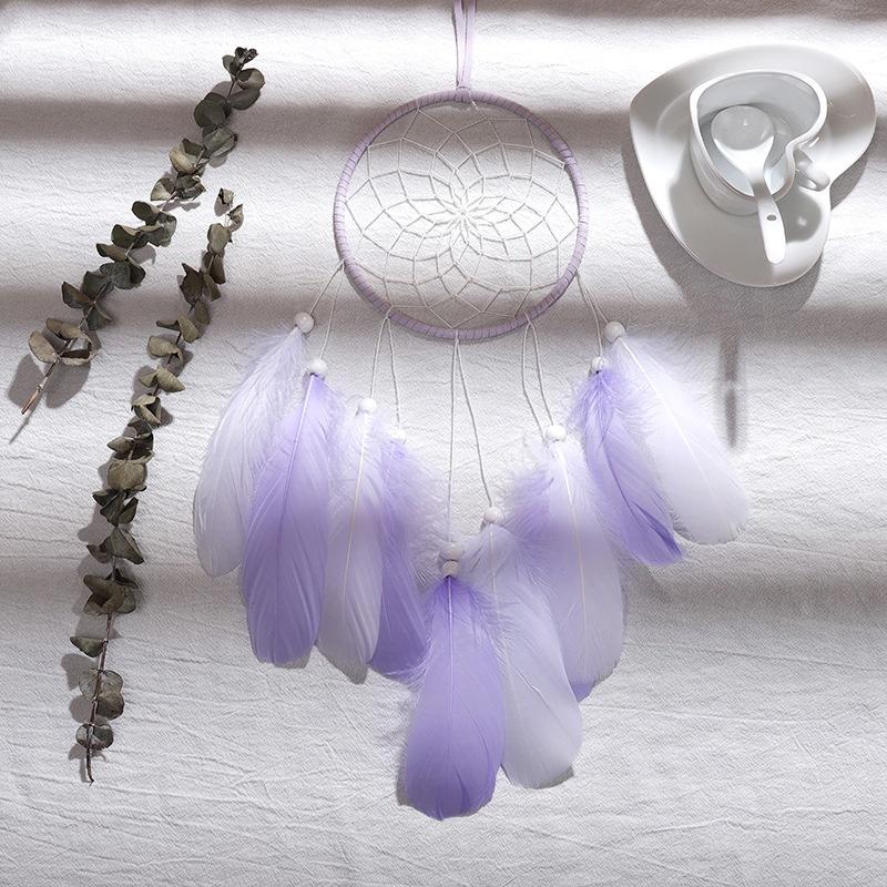 Home Decoration Girl Heart Room Pendant Simple Dream Catcher LED Light Hand-woven Birthday Gift