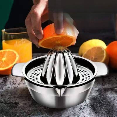 Manual Lemon Orange Fruit Juicer Stainless Steel Kitchen Accessories Durable Citrus Raw Juice Maker Portable Creative Squeezer