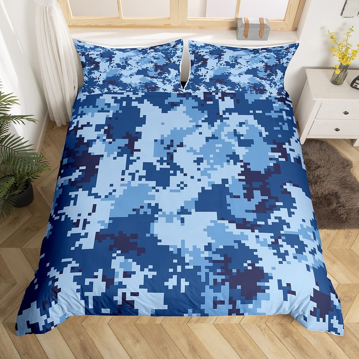 

Carton Aircraft Soft Duvet Cover Set Ful Sized Dimensions Blue Gren Airplane Beding Set 3Pcs Army Camo Warm Comforter Cover for Children Kids Young 100*200cm Single