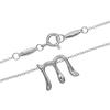 TIFFANY&Co. Alphabet letter m Necklace Silver925 2.2g Women Used