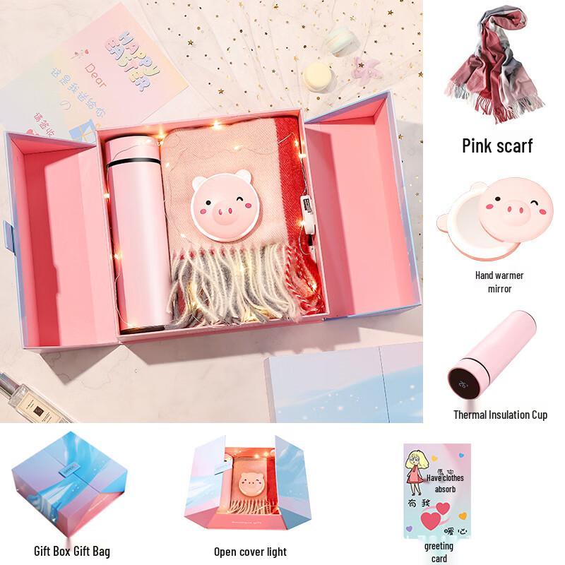 

Подарочный набор зимнего шарфа Three Dolphins DH One Size