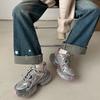Showing Feet, Small and Versatile, Heightened Platform Dad Shoes, Women's 2025 New Spring Hong Kong Style, Light and Retro Sports Shoes