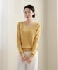 Keulleiseu 100% Wool V-Neck Knit Sweater_Red