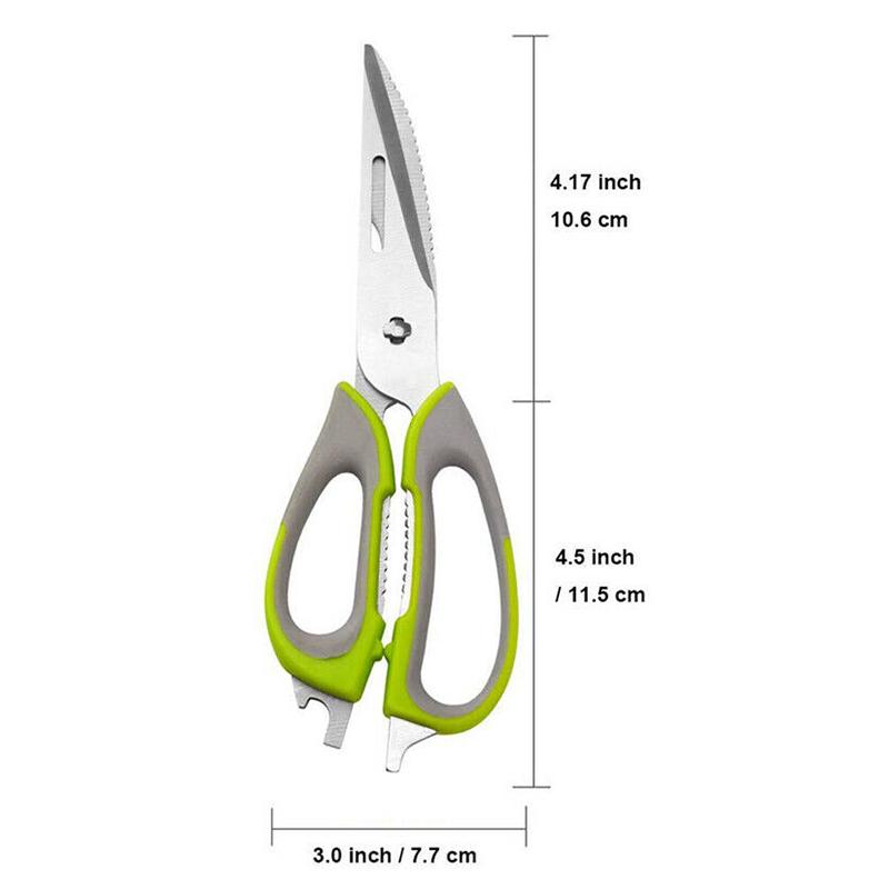 Multifunction Kitchen Cutter Knife Shears Scissors Heavy Duty 8 Features