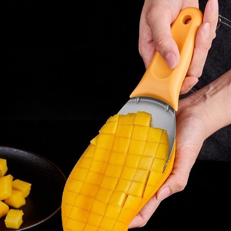 1pc Mango Slicer Fruit Scoop Watermelon Cutter Avocado Dicer Multifunction Fruit Splitter Kitchen Gadget