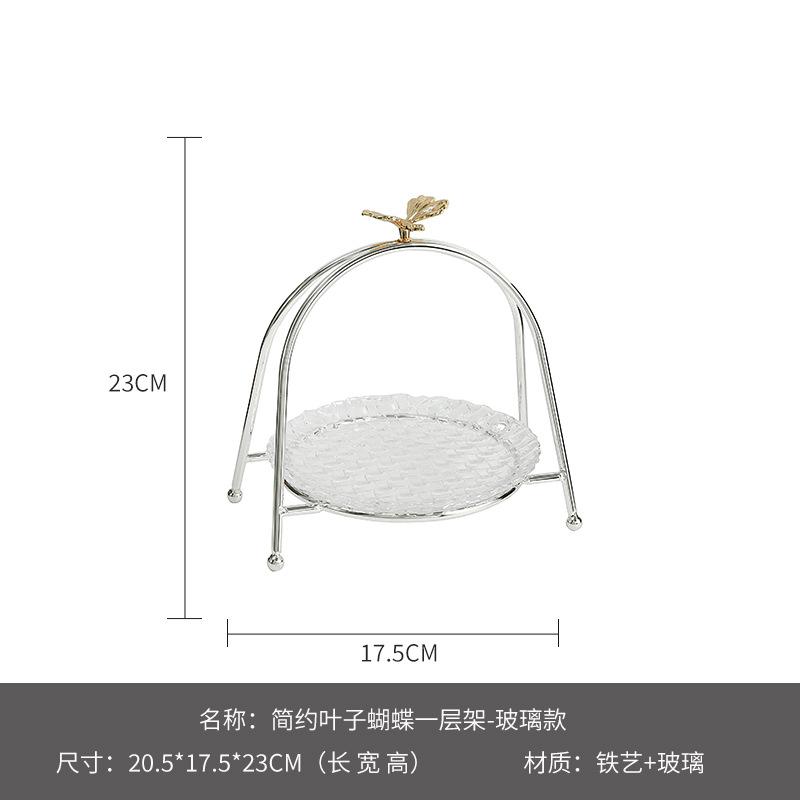 

European-style Metal Dessert Display Rack Fruit Bowl Snacks Placed Glass Plates Birthday Party Wedding Dessert Display Rack Tray