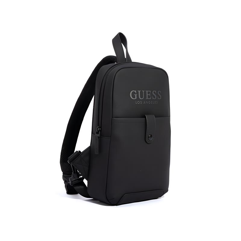 New GUESS Synthetic Leather Sling Bag Small Size Unisex Black GSBPM909093BLA