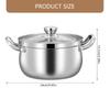 Stainless Steels Pot Milk Pan Cooking Saucepan Induction Base Soup Pot With Glass Lid Stockpot Kitchen Tool Enduring